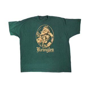 Vintage Kringles Branson Christmas T-Shirt Green Santa XXXL Single Stitch 3XL